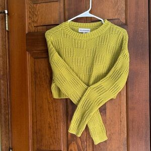 Willow & Wind Women's Chartreuse Crew Neck Sweater